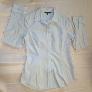 Victorias Secret baby blue button up blouse